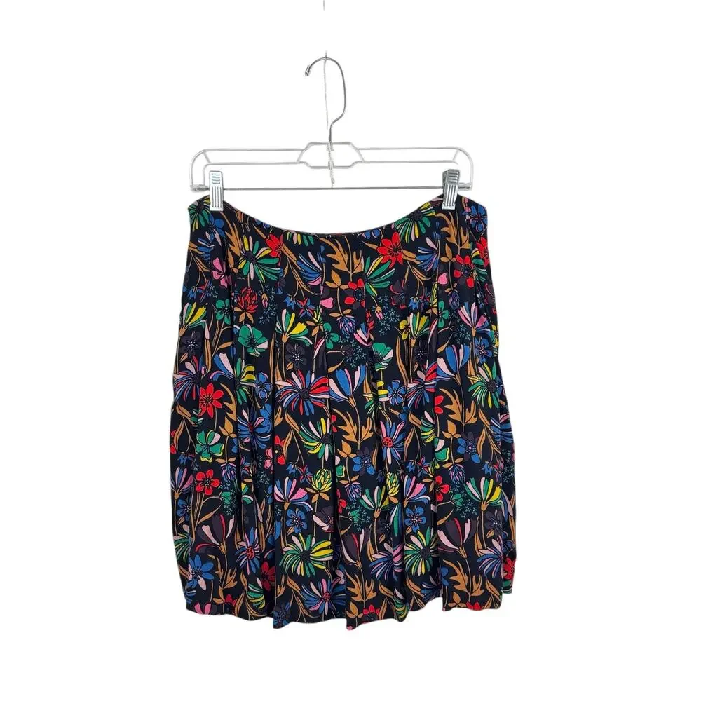Boden Victoria Pleated Mini Skirt in Vibrant Floral